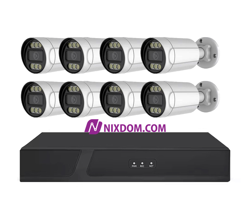 POE System Surveillance CCTV 8MP 8CH