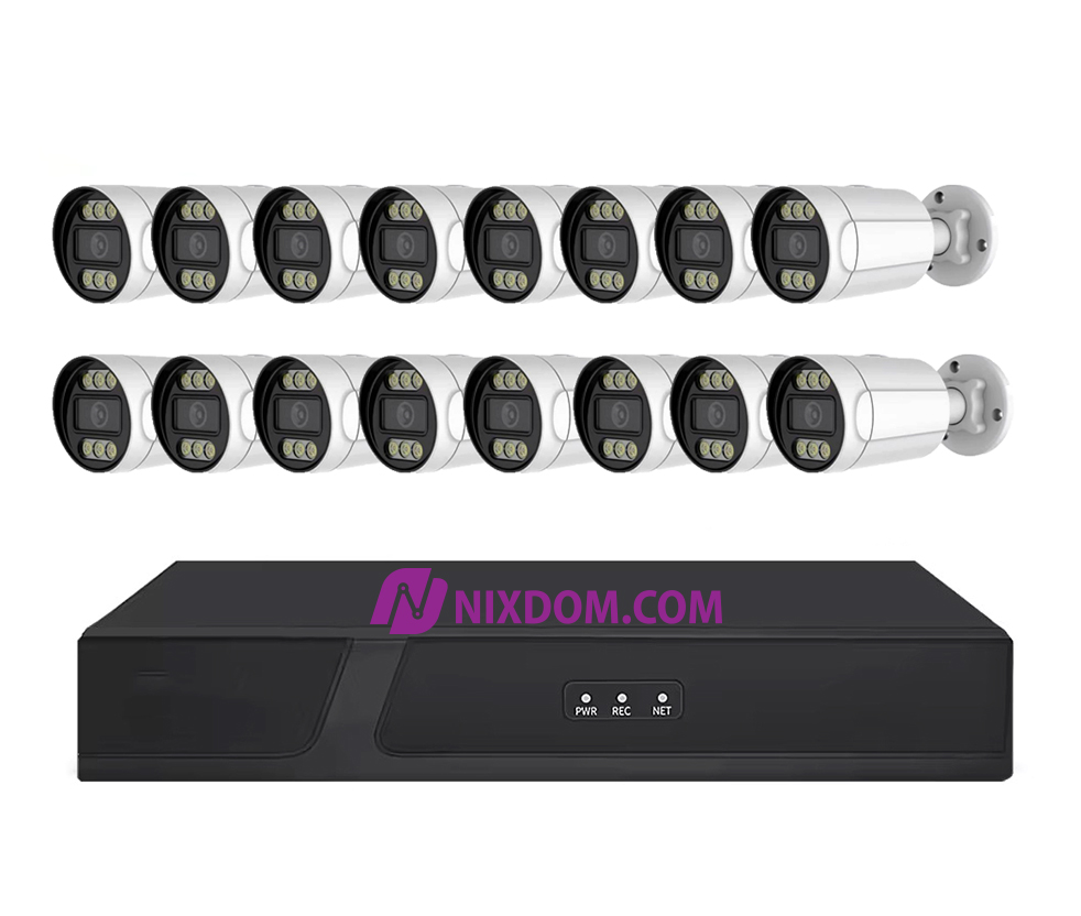 POE System Surveillance CCTV 4MP 16CH