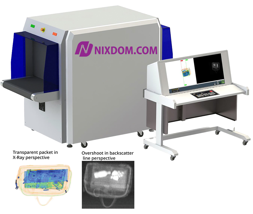 X-Ray Baggage Scanner with Both Dual Energy & Backscatter Integrated Function