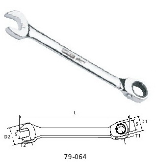 STANLEY 72 Teeth Reversible Multiple Geared Wrenches Metric 79-064