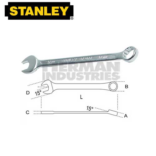 STANLEY Wrench Combination Slimline 17 mm