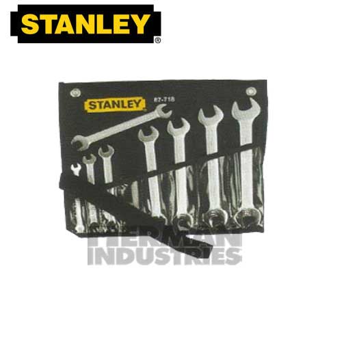 STANLEY Wrench Open End Set Slimline 8 Piece